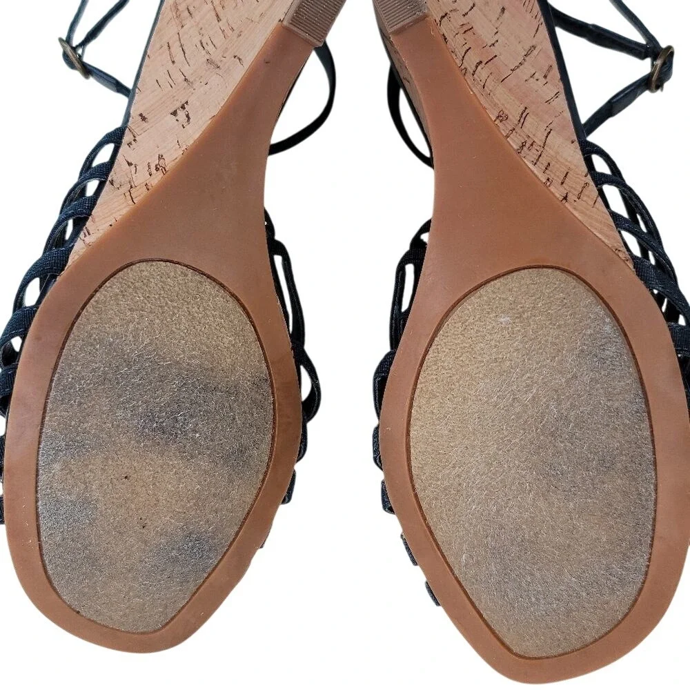Audrey‎ Brooke Amber Black Strappy Sandals